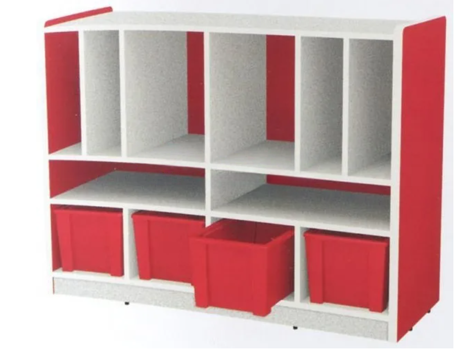 Kindergarten Nursery Preschool Classroom Furniture Wooden HDF MDF Kid Children Storage Cabinet