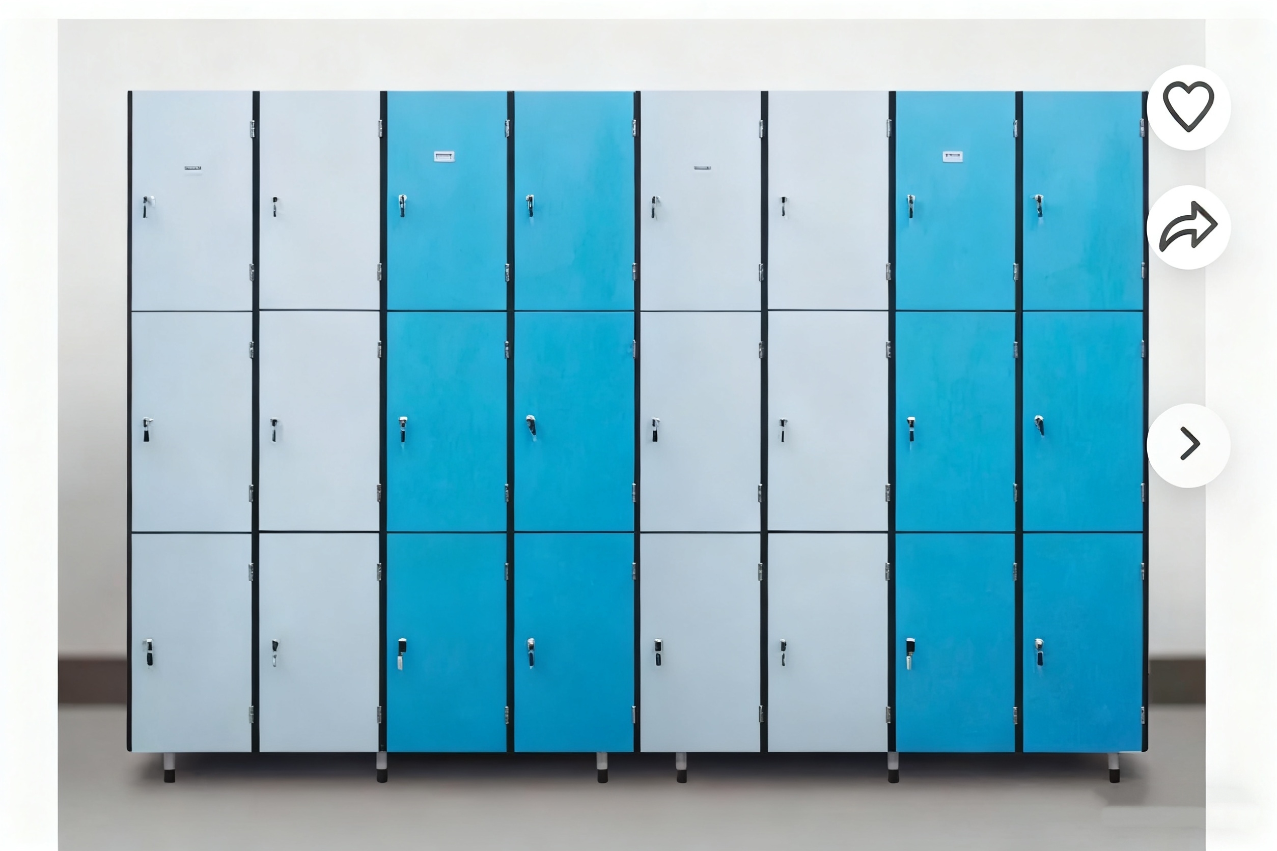 Powder Coated Heavy Duty Phenolic Fitnessroom Locker for Schools