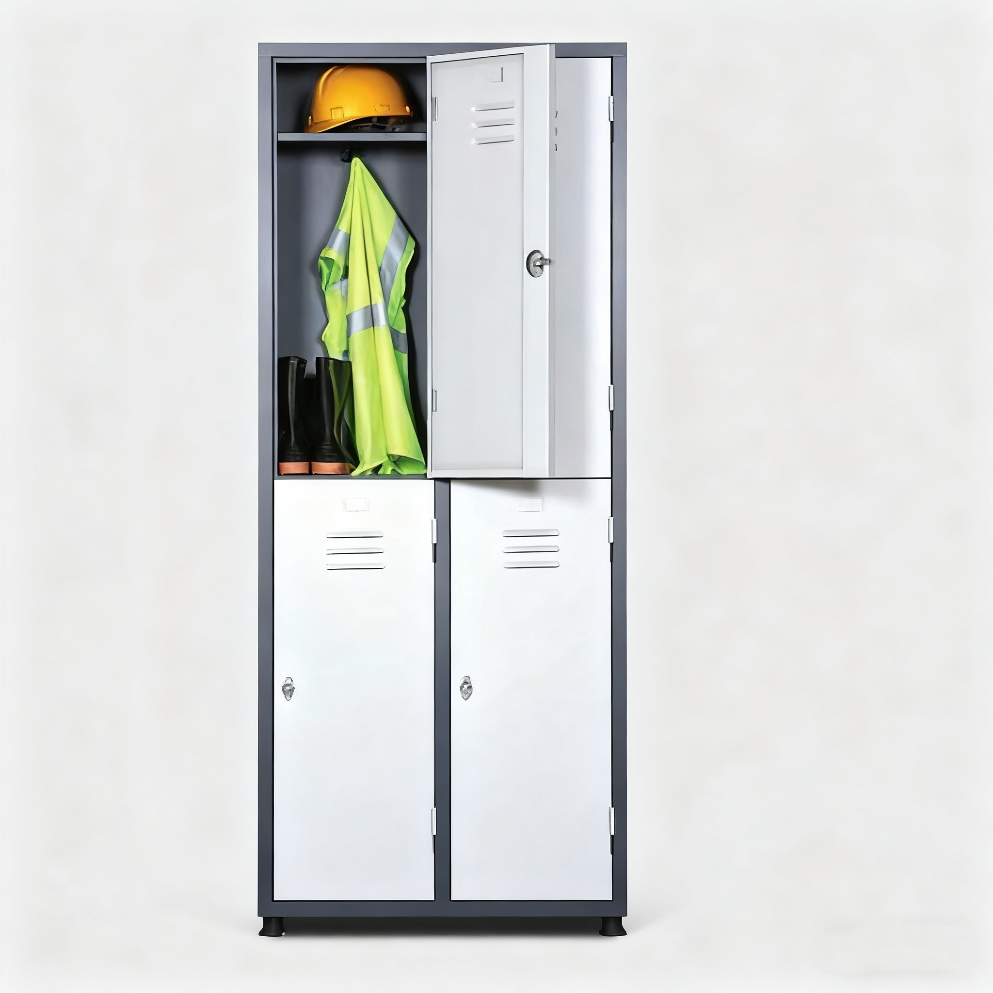 Durable Steel School Lockers with 4 Doors for Students