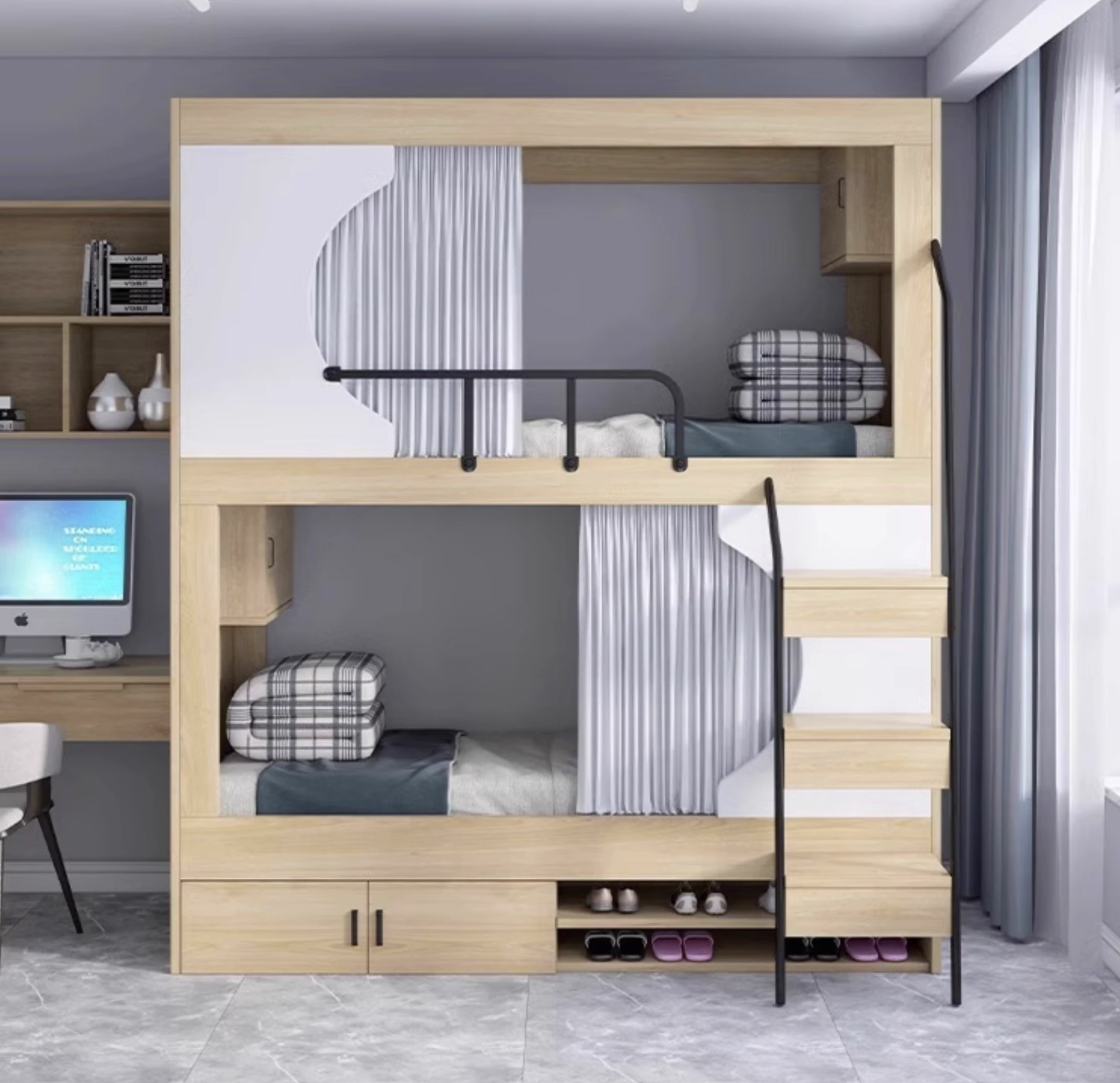 All in One Double Cabin Beds for Staff Housing with Full Amenities