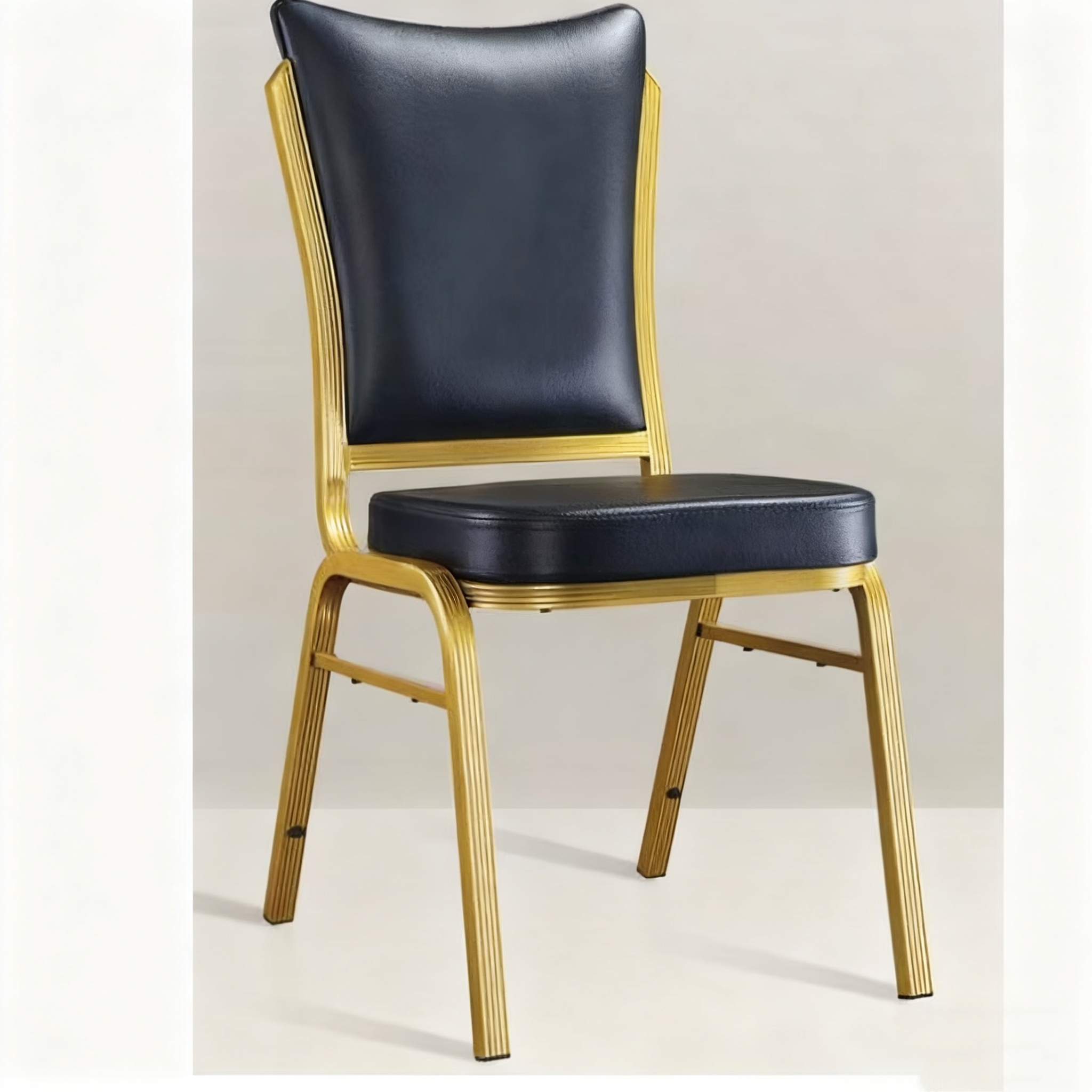 Stacking Aluminum Restaurant Chair with Powder Electrostatic Spraying Frame Surface Treatment