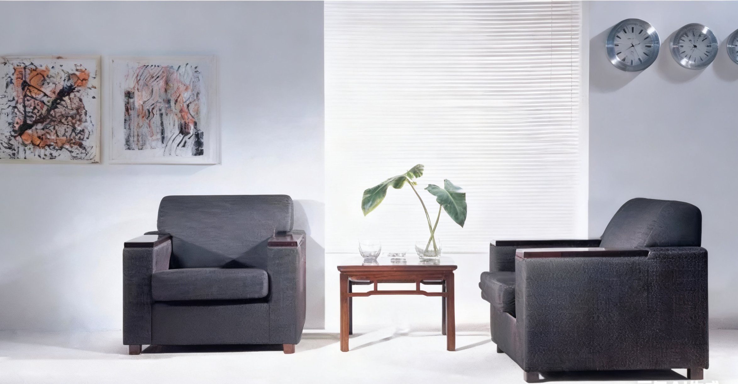Luxurious Office Leather Sofa Set for Modern Workspaces