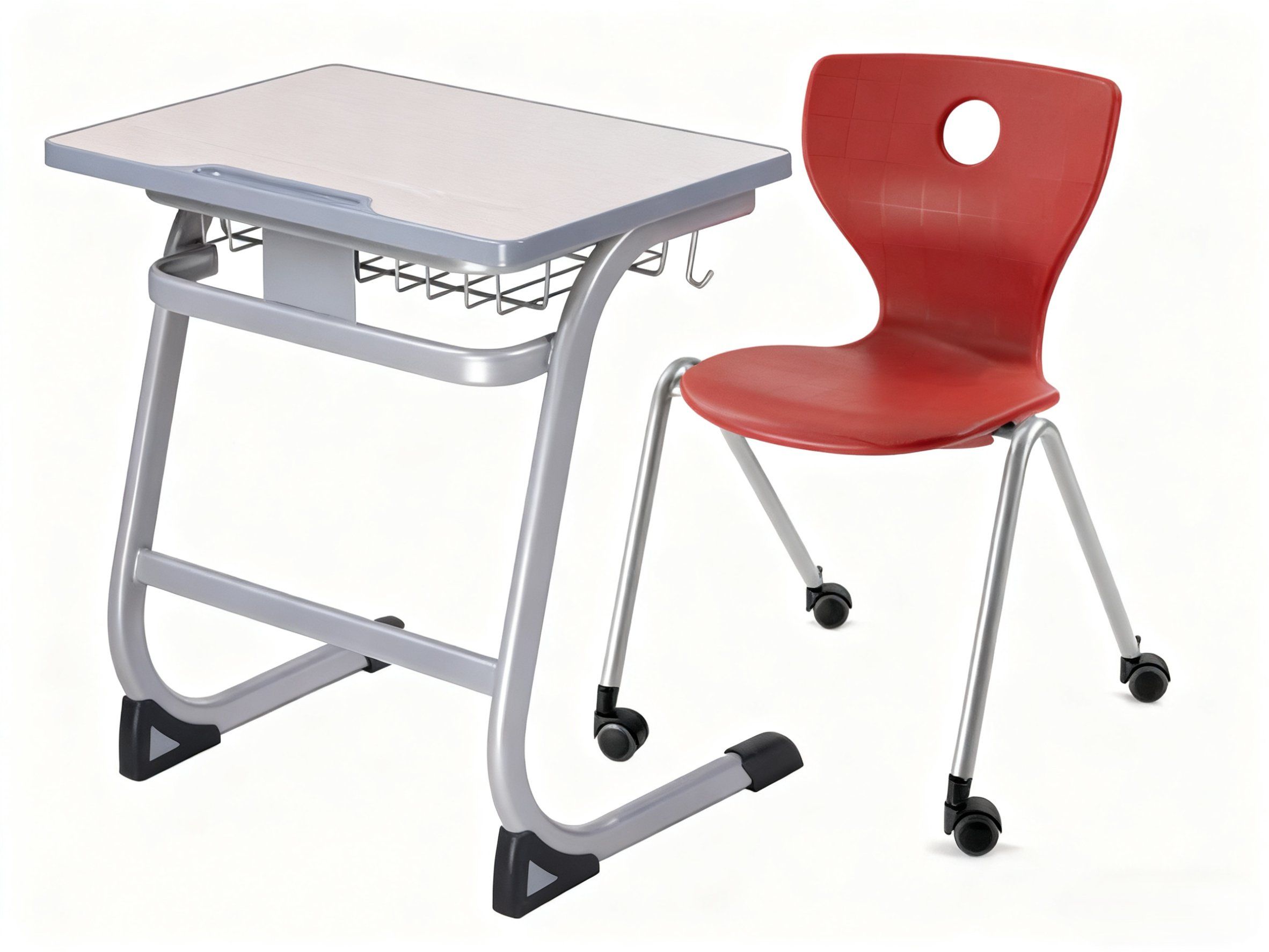 High Quality Steel Frame School Furniture Set