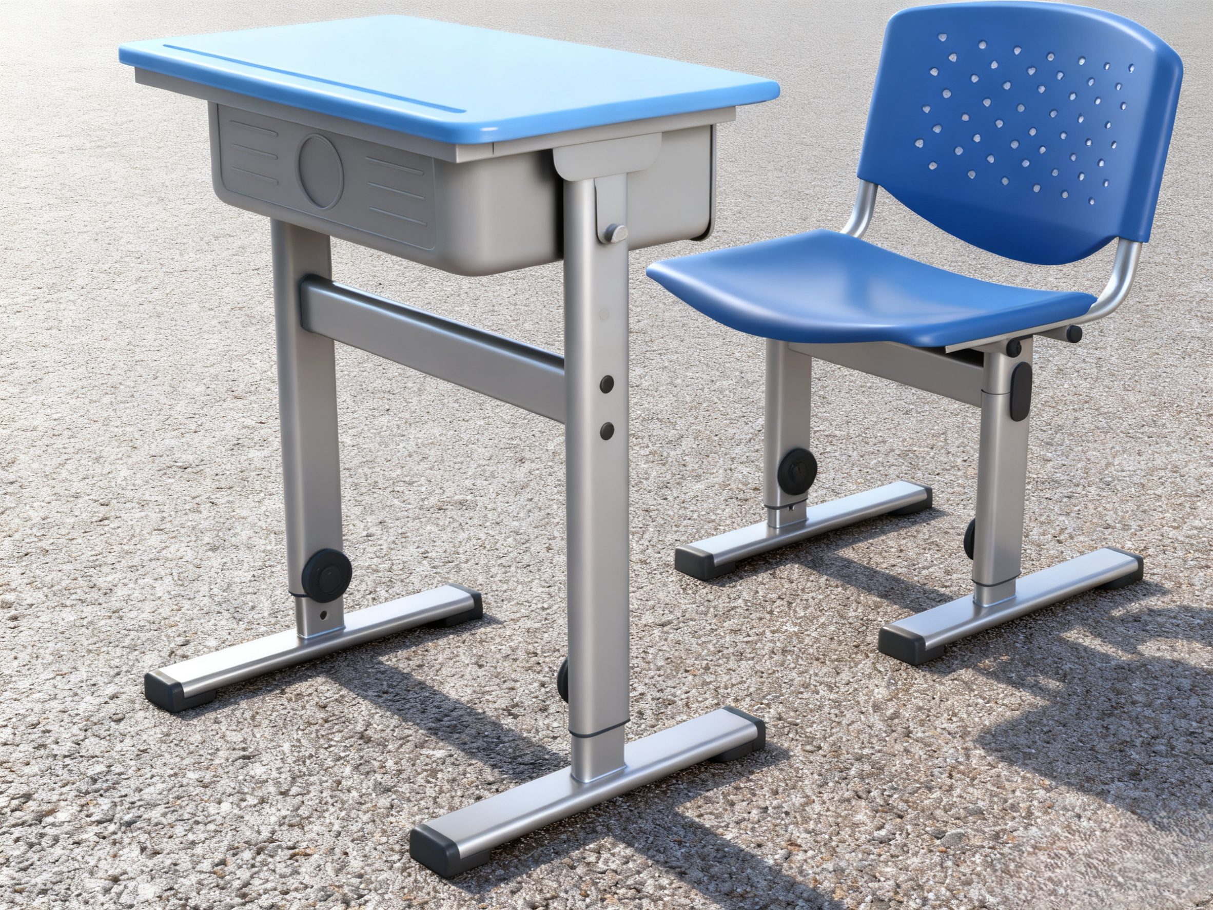 Plastic Single School Desk Chair Furniture for Classroom