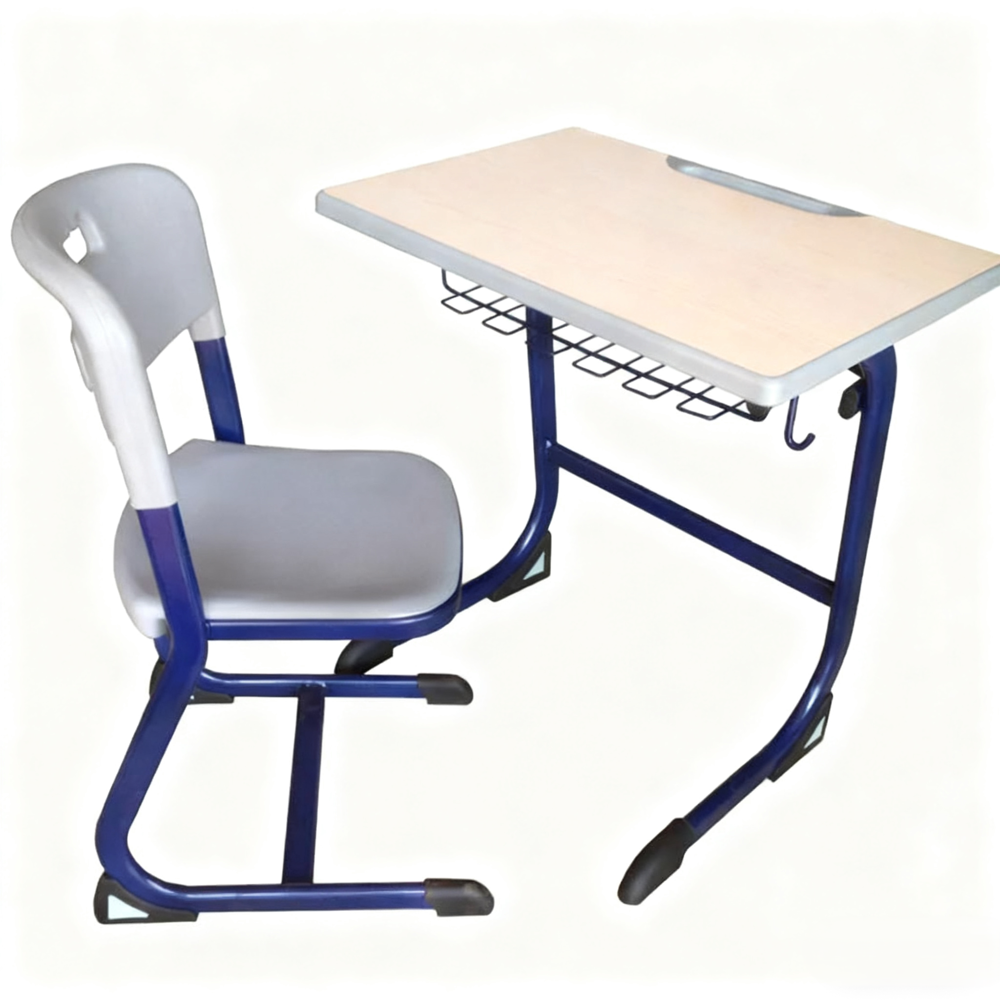 Single School Desk and Chair for Students