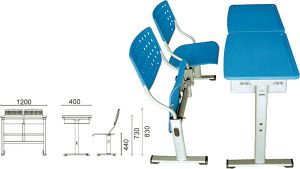 Source Factory Two Person Student Desk School Furniture Folding Seat Board