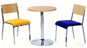 Office Wooden Round Coffee Table and Chair Sets