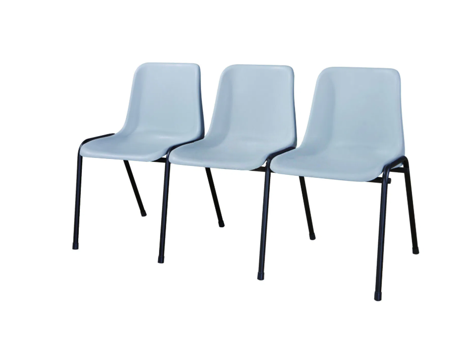 Galaxy School Furniture Student Chair with Fixed Glides and Writing Tablet