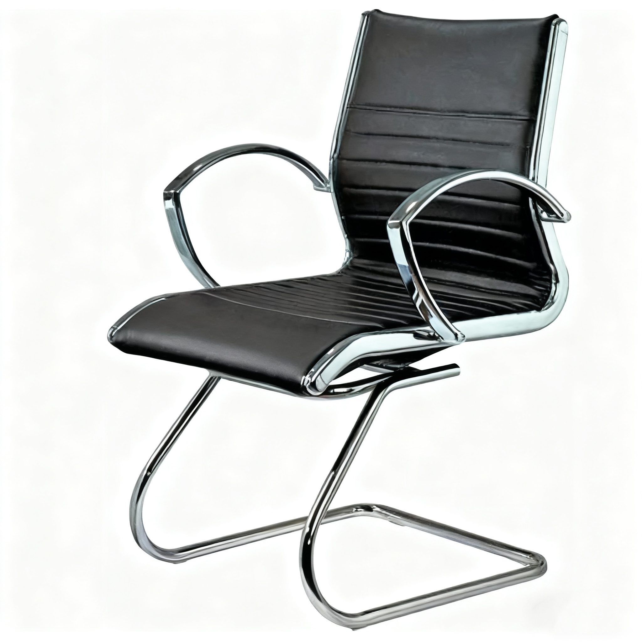 Galaxy School Furniture Elegant Metal Leather Office Visitor Chair