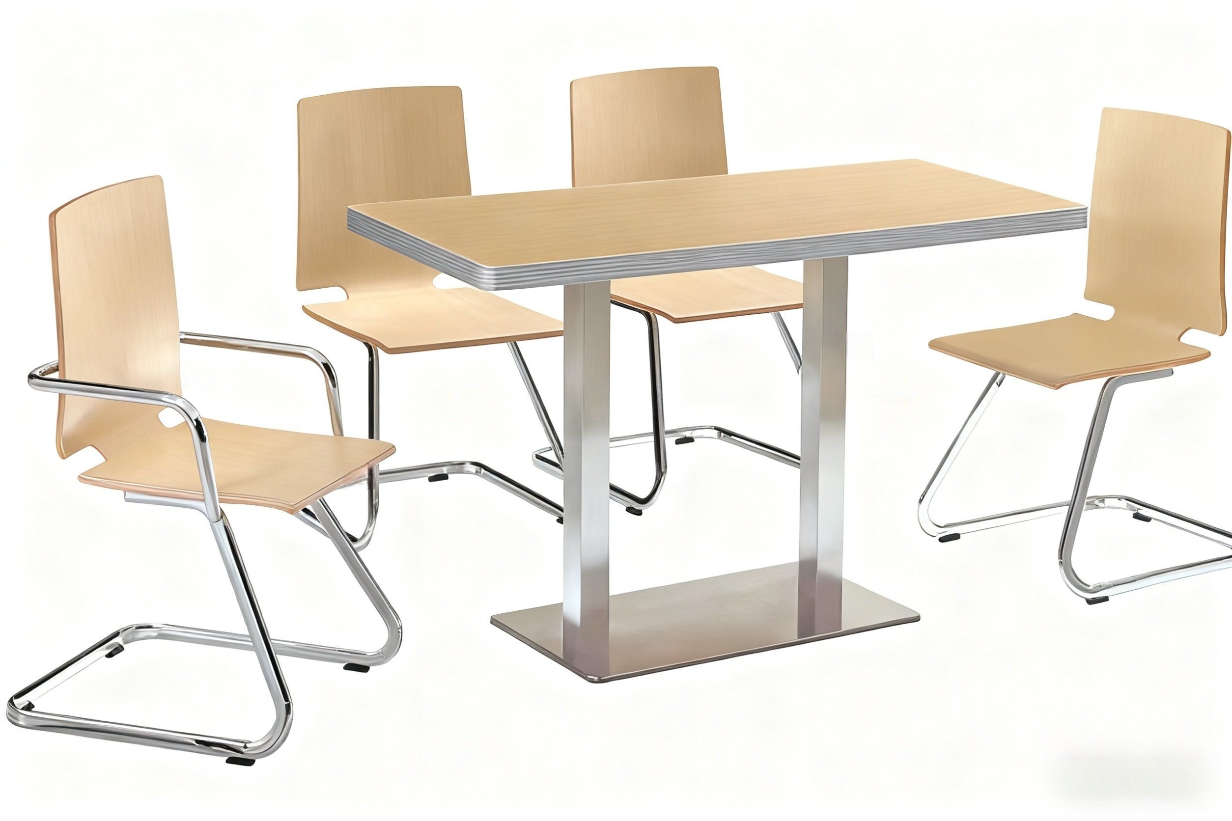 Galaxy School Furniture Stackable Fiberglass Plywood Table Tj19