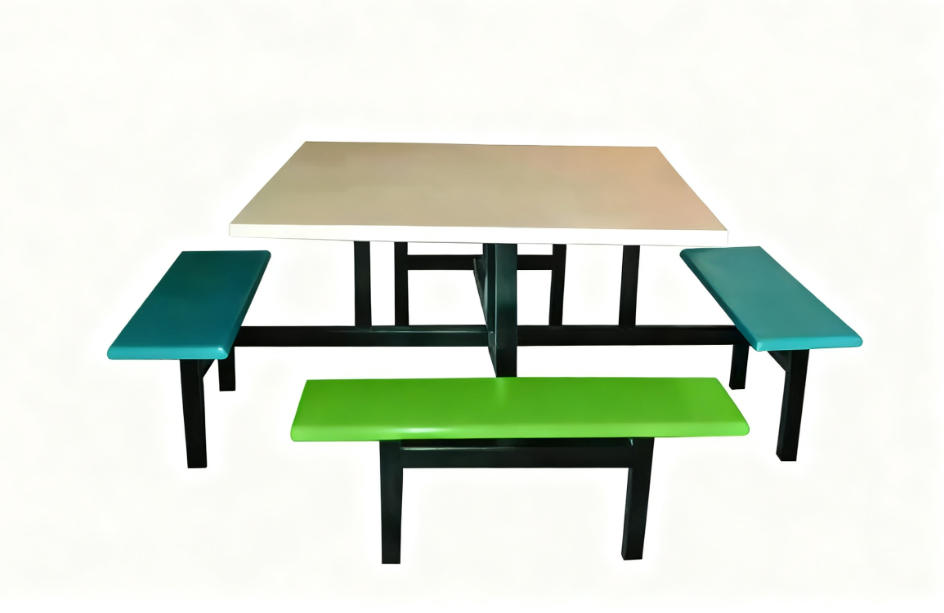 Galaxy School Furniture Powder Coated Stackable Dining Table and Chairs