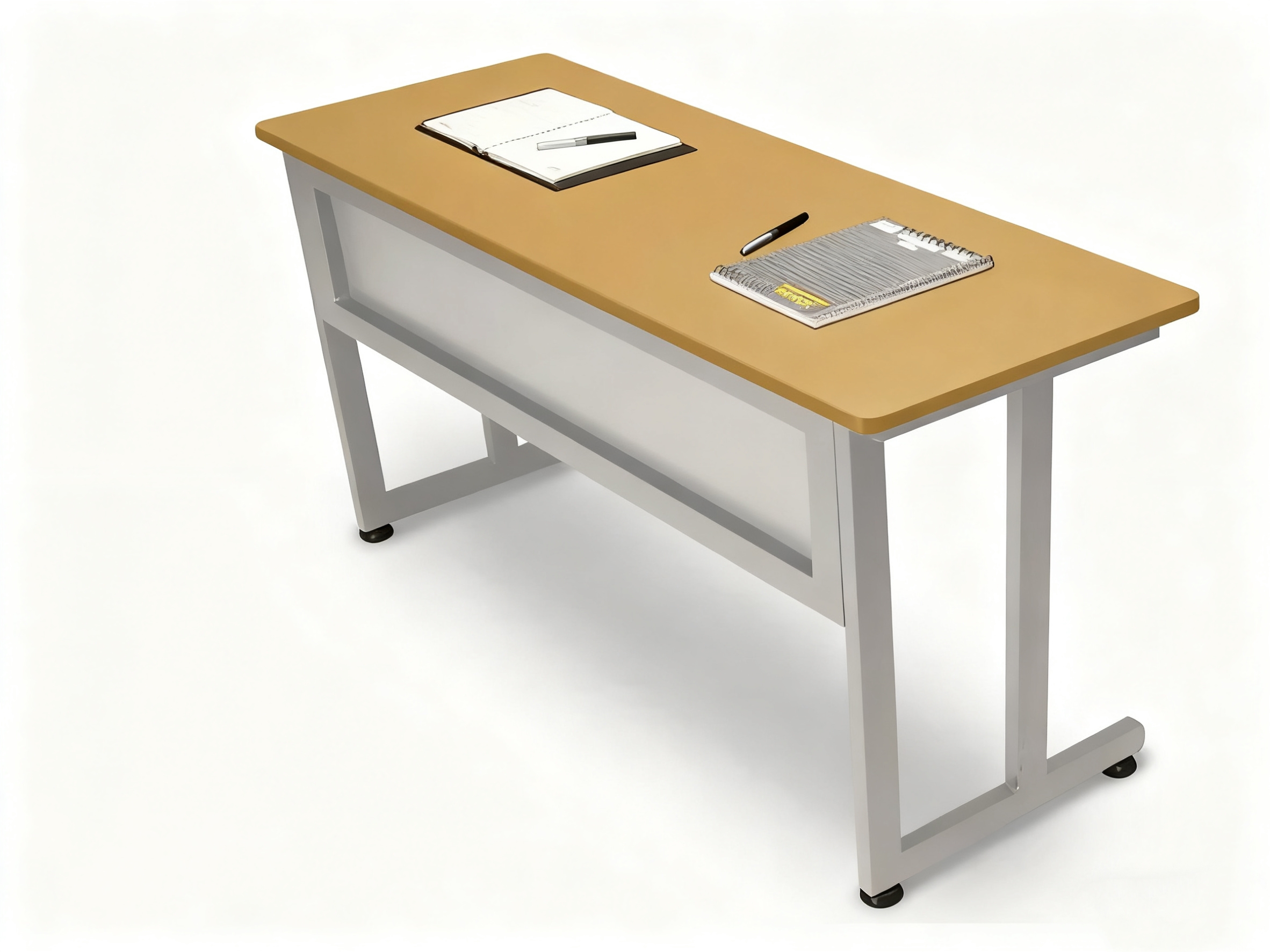Elegant Customizable Height Classroom Table with Durable Metal Frame