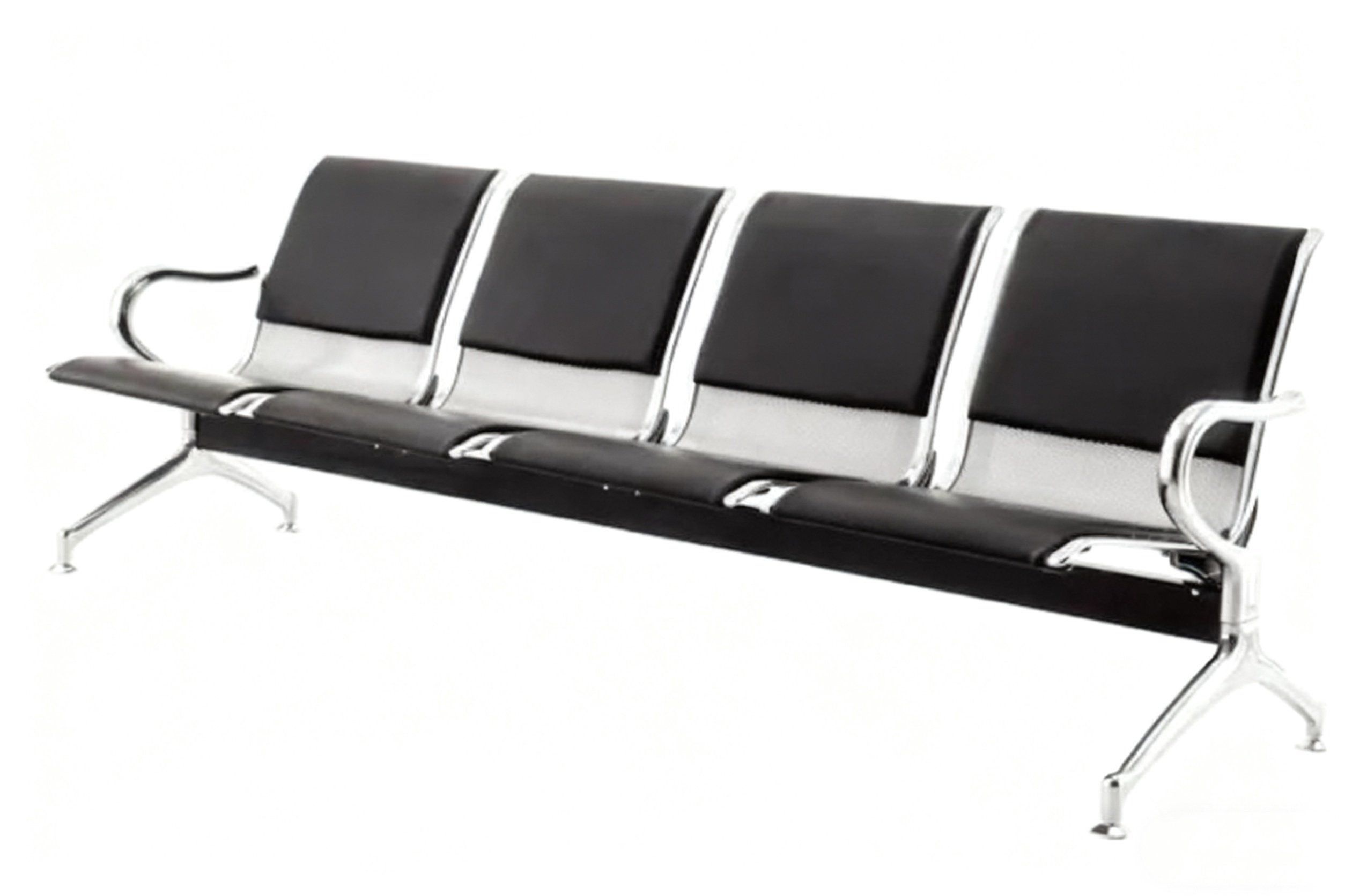 Sturdy Waiting Chair for Four People in Public Spaces